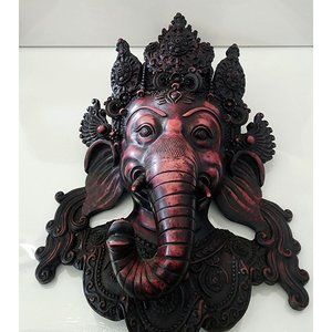 Vintage Hindu Lord Ganesha Wall Hanging Mask